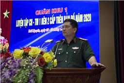 Quân khu: Luyện tập Chỉ huy- Tham mưu (CH- TM) 1 bên 2 cấp trên bản đồ  năm 2020